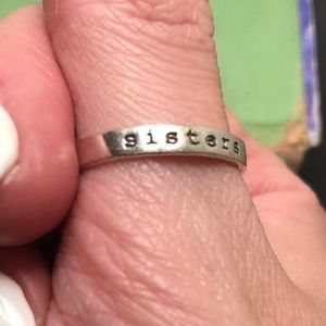 sterling silver 925 sisters ring size 9/10
